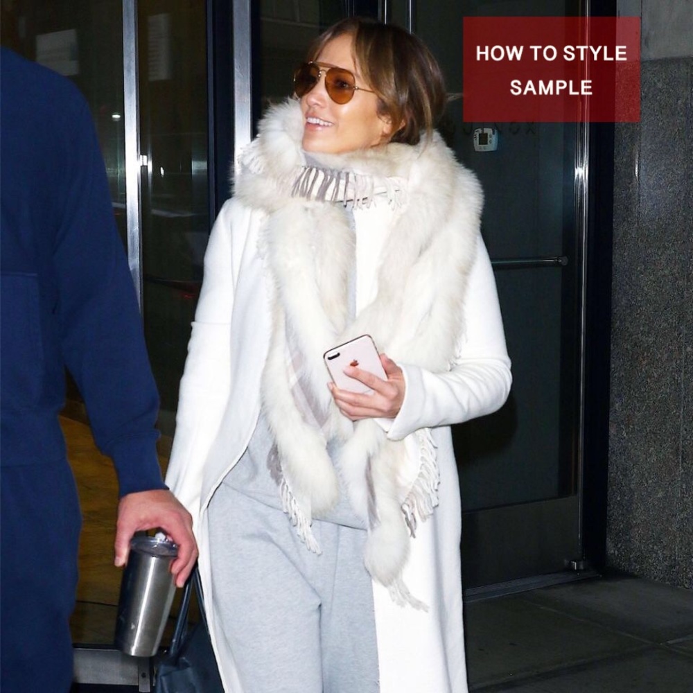 ✨Fur (Faux) Pull Through Scarf || Oxblood Color✨